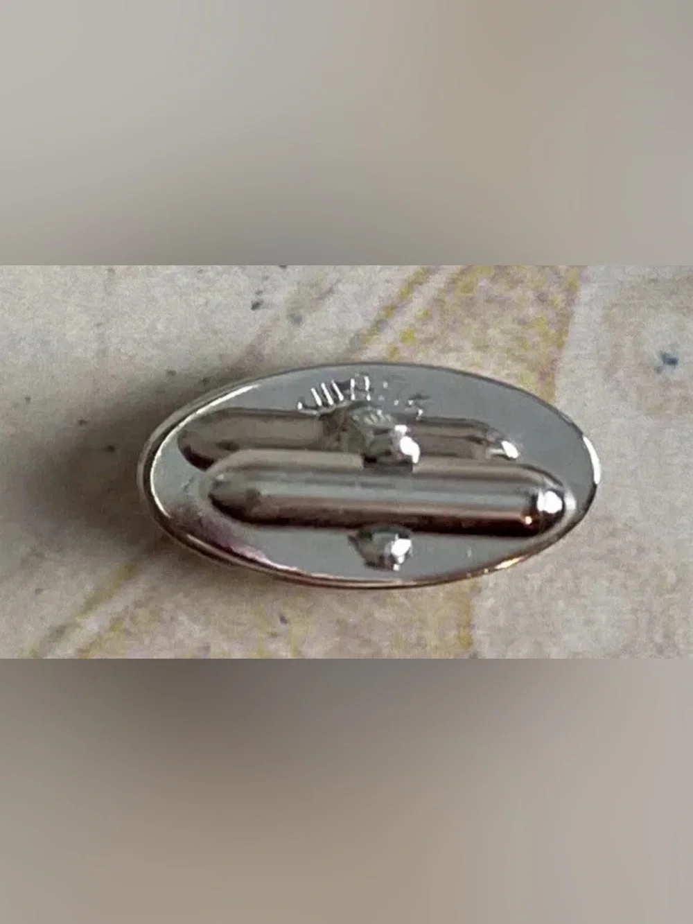 SWANK Vintage 90’s Silver & Gold Color Mosaic Cufflinks and Tie Clip Set